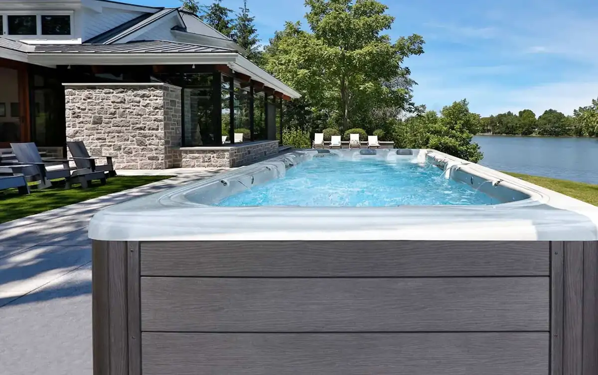 above ground swim spa