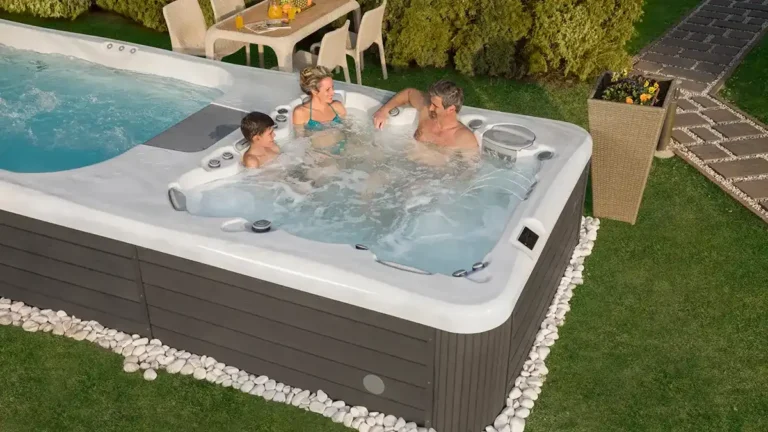semi inground swim spa