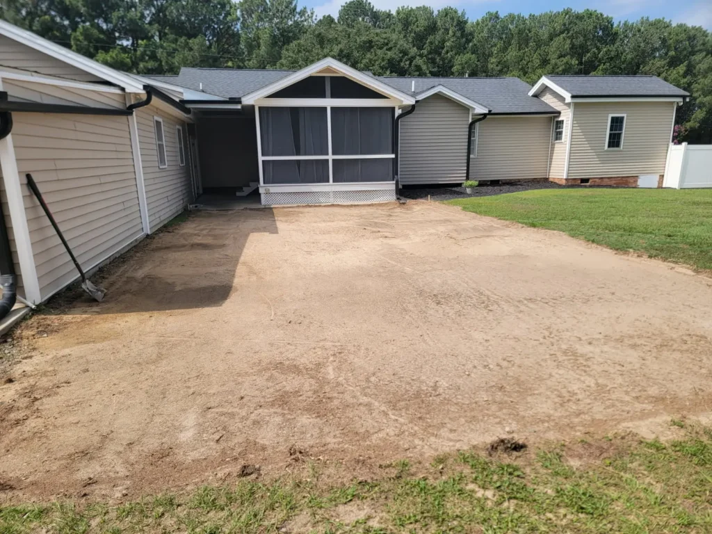 the ground ready and prepared for swim build in nc