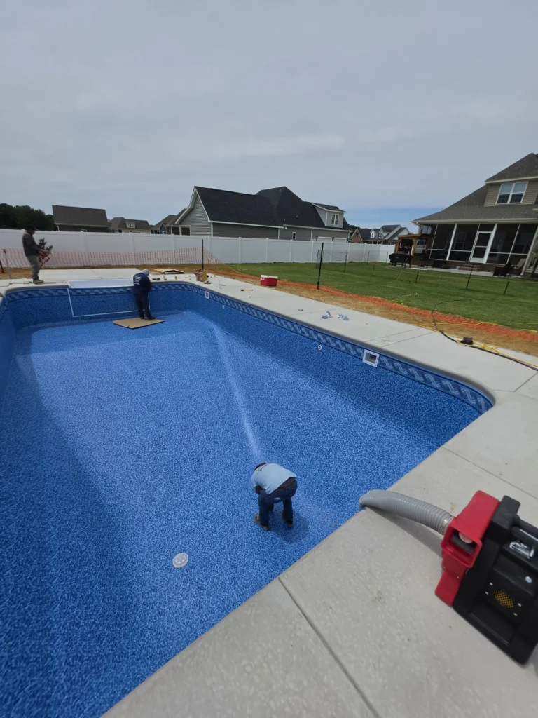Pool installation underway in Goldsboro